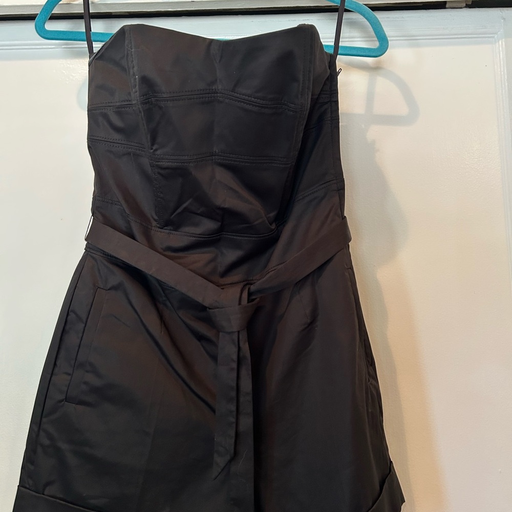NWT Club Monaco Elegant Black Strapless Romper
